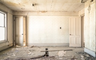 Damaged Room Before Being Remodeled